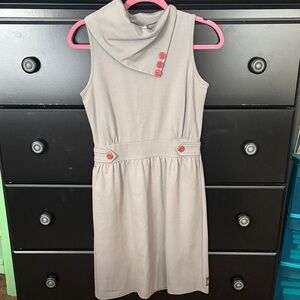 Matilda Jane Gray Dress with Red Button Details